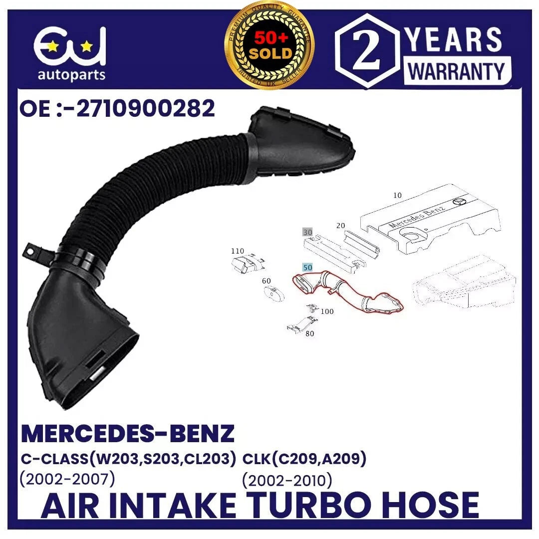 AIR INTAKE PIPE FOR MERCEDES C CLASS CLK CLC C160 C180 C200 2710900282 UK STOCK